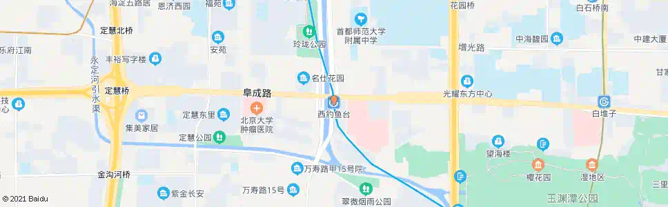 北京西钓鱼台(东行)_公交站地图_北京公交_妙搜公交查询2025