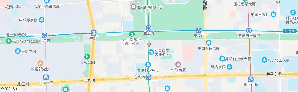 北京安贞西里_公交站地图_北京公交_妙搜公交查询2025