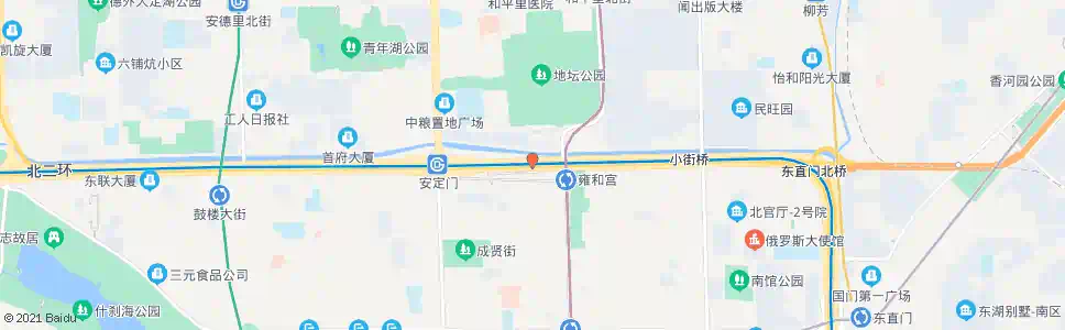北京雍和宫桥北_公交站地图_北京公交_妙搜公交查询2025