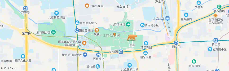 北京动物园_公交站地图_北京公交_妙搜公交查询2025