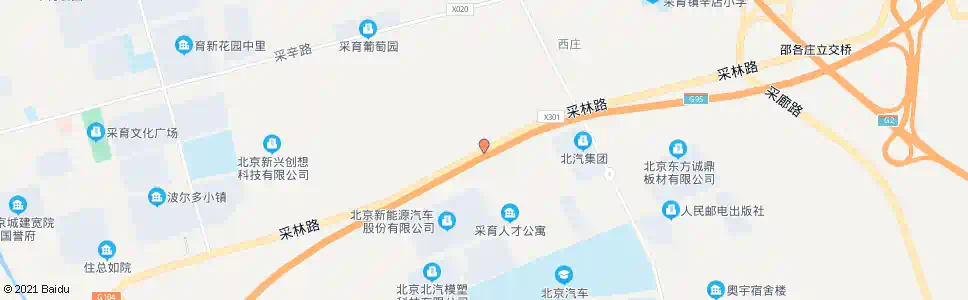 北京采育开发区西口_公交站地图_北京公交_妙搜公交查询2025