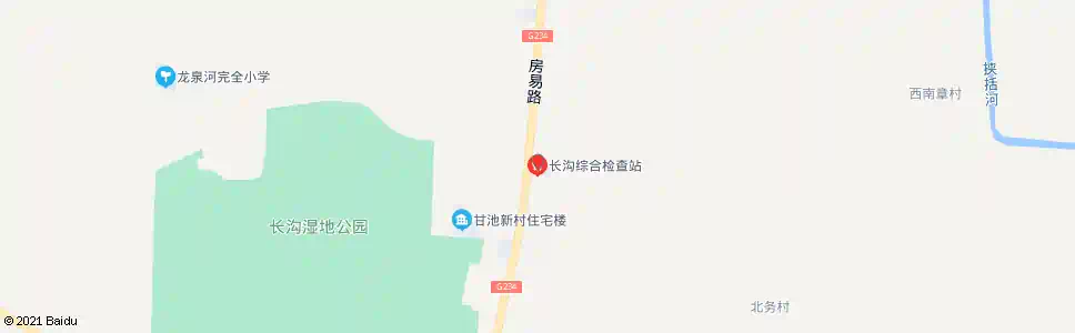 北京长沟检查站_公交站地图_北京公交_妙搜公交查询2025