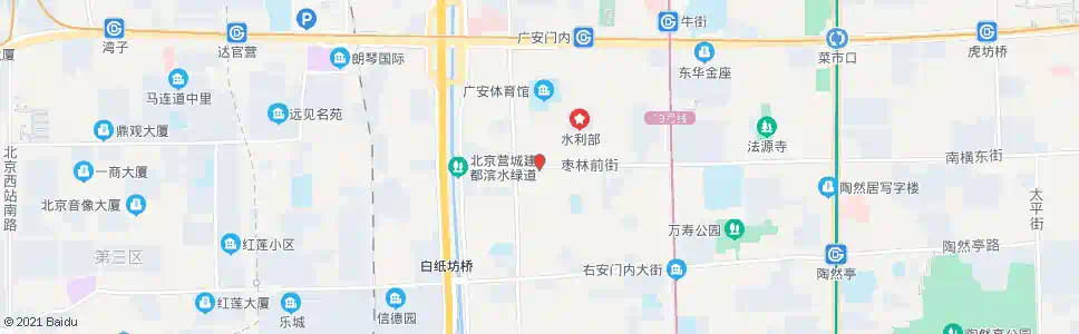北京枣林前街西口_公交站地图_北京公交_妙搜公交查询2025
