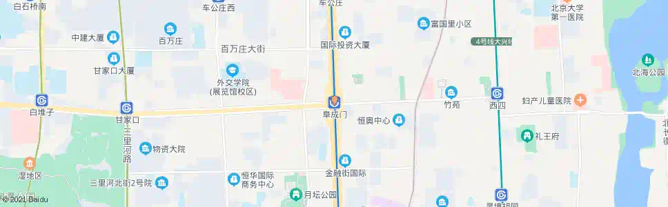 北京阜成门站_公交站地图_北京公交_妙搜公交查询2025