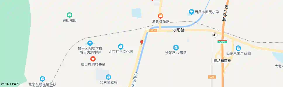 北京后白虎涧村(后二路)_公交站地图_北京公交_妙搜公交查询2025