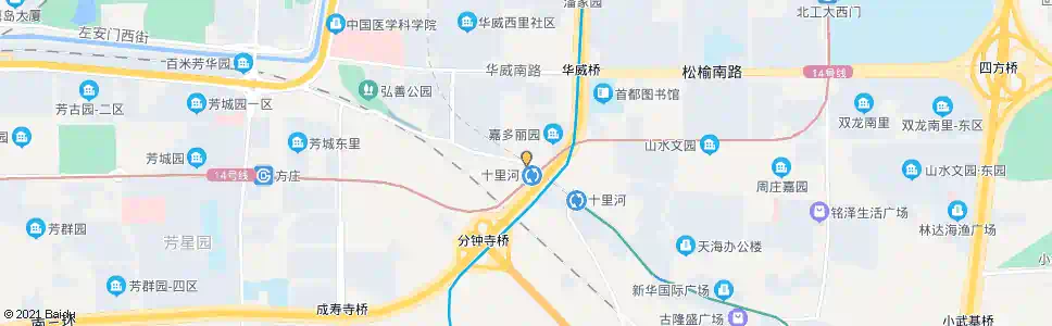 北京十里河桥西_公交站地图_北京公交_妙搜公交查询2025