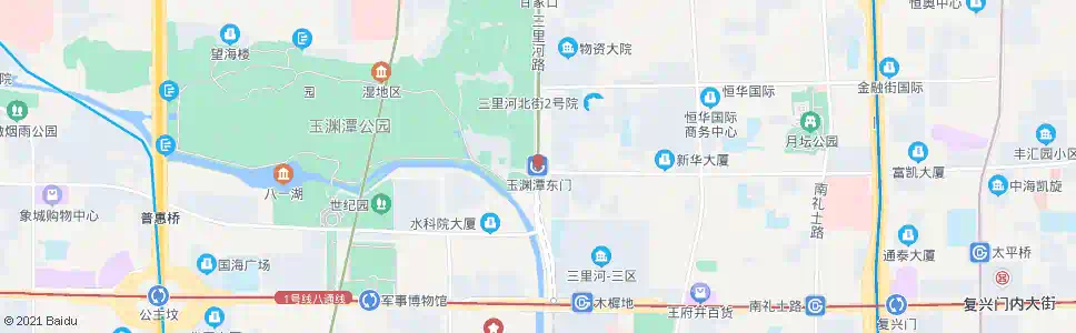 北京玉渊潭东门_公交站地图_北京公交_妙搜公交查询2025