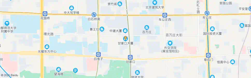 北京甘家口大厦_公交站地图_北京公交_妙搜公交查询2025