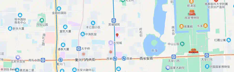 北京西单商场_公交站地图_北京公交_妙搜公交查询2025