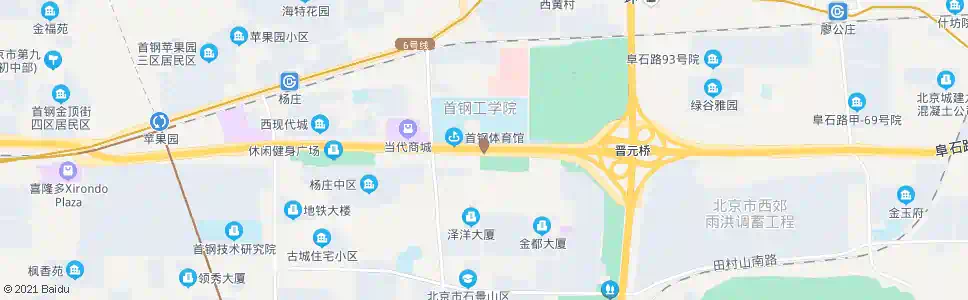 北京晋元桥西_公交站地图_北京公交_妙搜公交查询2025