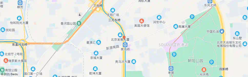 北京燕莎桥北_公交站地图_北京公交_妙搜公交查询2025