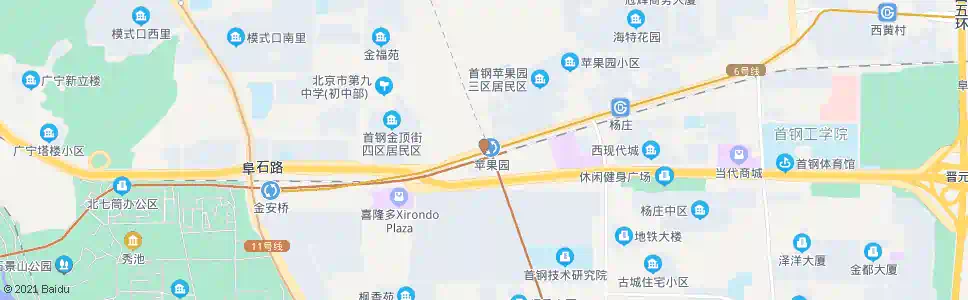 北京苹果园七区_公交站地图_北京公交_妙搜公交查询2025
