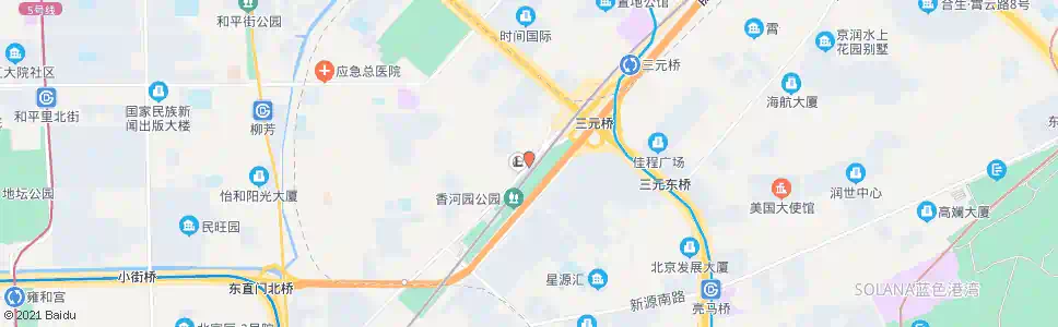 北京三元桥西站_公交站地图_北京公交_妙搜公交查询2025