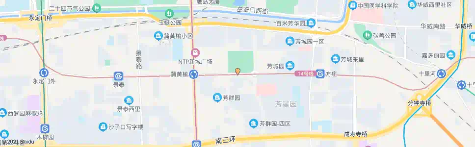 北京方庄环岛西_公交站地图_北京公交_妙搜公交查询2025