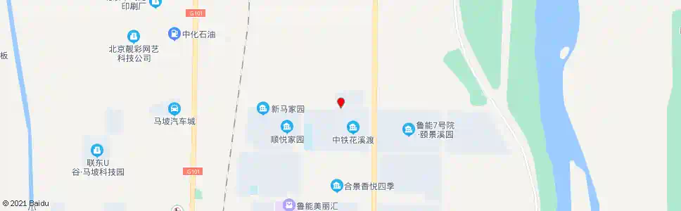北京花溪渡小区北门_公交站地图_北京公交_妙搜公交查询2025