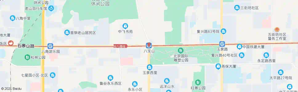 北京地铁八宝山站_公交站地图_北京公交_妙搜公交查询2025
