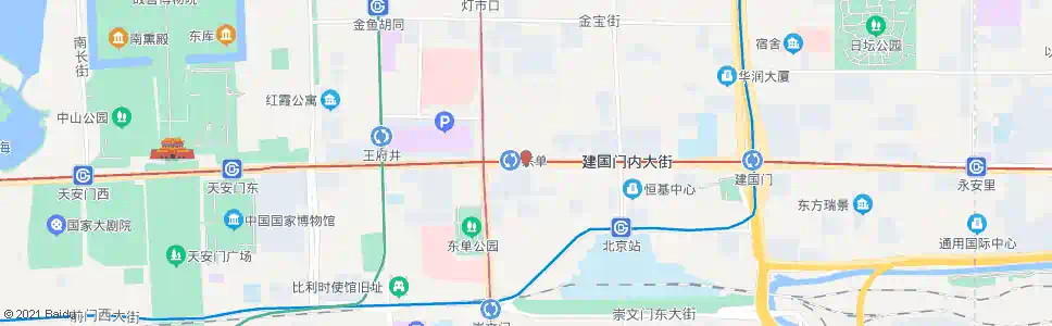 北京东单路口东_公交站地图_北京公交_妙搜公交查询2025
