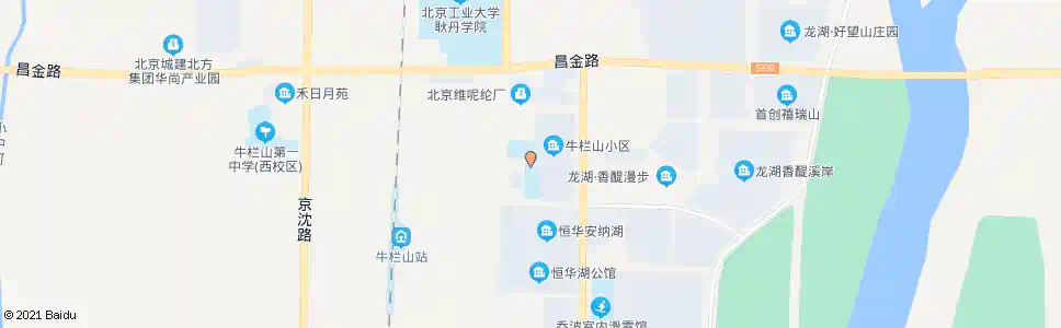 北京牛山二中_公交站地图_北京公交_妙搜公交查询2025