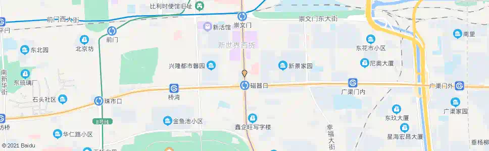 北京磁器口北_公交站地图_北京公交_妙搜公交查询2025
