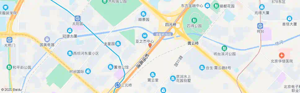 北京四元桥西_公交站地图_北京公交_妙搜公交查询2025