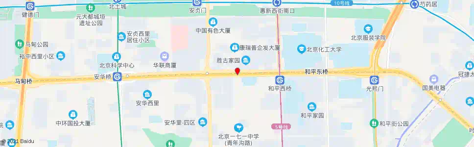 北京安贞桥东_公交站地图_北京公交_妙搜公交查询2025