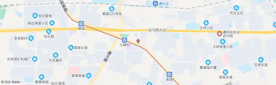 北京九棵树加油站_公交站地图_北京公交_妙搜公交查询2025