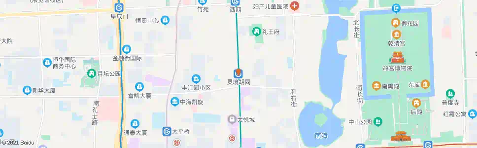 北京灵境胡同站_公交站地图_北京公交_妙搜公交查询2025