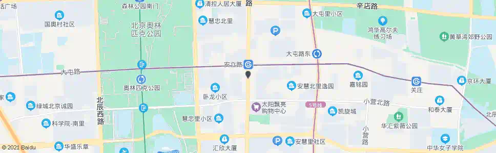 北京大屯南_公交站地图_北京公交_妙搜公交查询2025