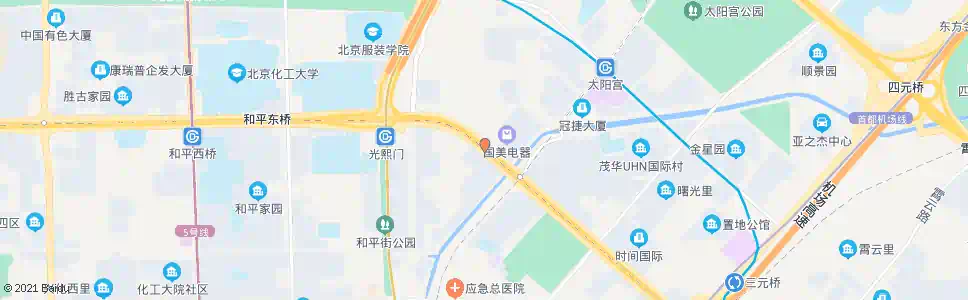 北京西坝河_公交站地图_北京公交_妙搜公交查询2025