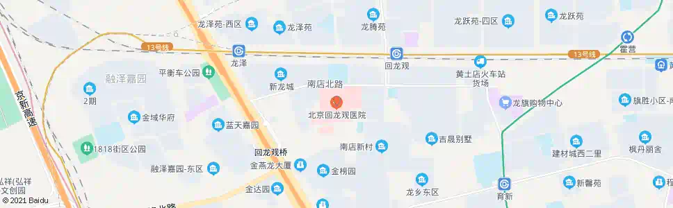 北京回龙观医院_公交站地图_北京公交_妙搜公交查询2025