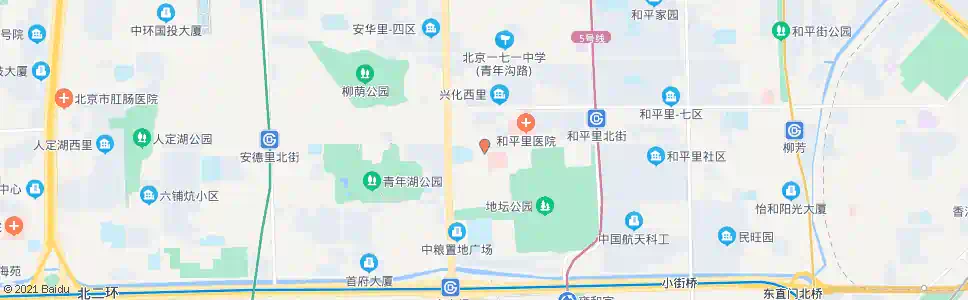 北京和平里中街西口_公交站地图_北京公交_妙搜公交查询2025
