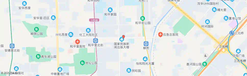 北京和平里路口东_公交站地图_北京公交_妙搜公交查询2025