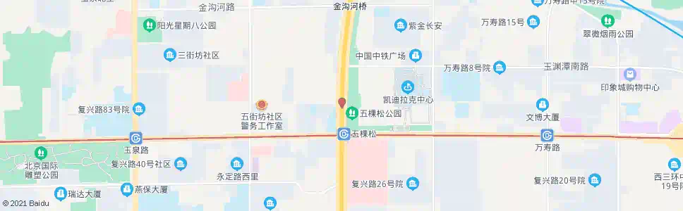 北京五棵松桥北_公交站地图_北京公交_妙搜公交查询2025
