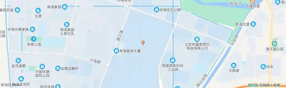 北京北京奔驰(博兴路)_公交站地图_北京公交_妙搜公交查询2025