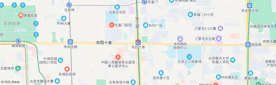 北京东四十条站_公交站地图_北京公交_妙搜公交查询2025