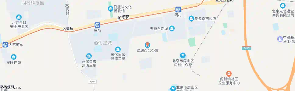 北京绿城百合公寓_公交站地图_北京公交_妙搜公交查询2025