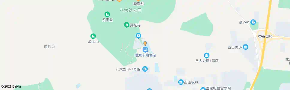 北京八大处_公交站地图_北京公交_妙搜公交查询2025