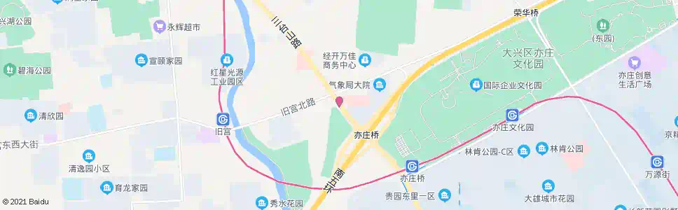 北京亦庄桥北_公交站地图_北京公交_妙搜公交查询2025