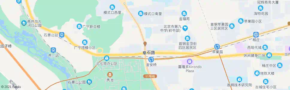 北京金安桥北_公交站地图_北京公交_妙搜公交查询2025