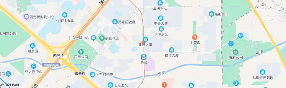 北京将台路口北_公交站地图_北京公交_妙搜公交查询2025