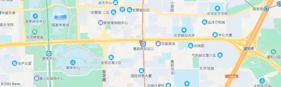北京惠新西街(安徽大厦)_公交站地图_北京公交_妙搜公交查询2025
