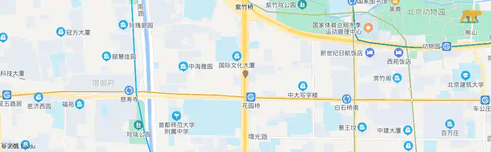 北京花园桥北_公交站地图_北京公交_妙搜公交查询2025