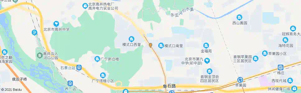 北京首钢公寓_公交站地图_北京公交_妙搜公交查询2025