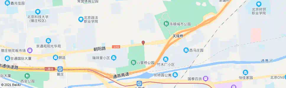 北京八里桥北站_公交站地图_北京公交_妙搜公交查询2025