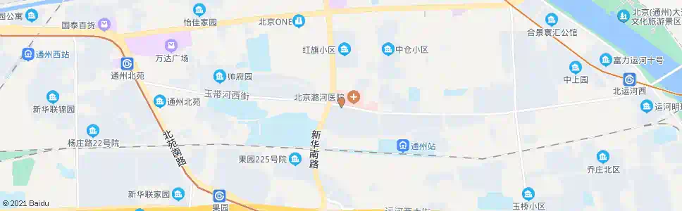北京潞河医院路口东_公交站地图_北京公交_妙搜公交查询2025