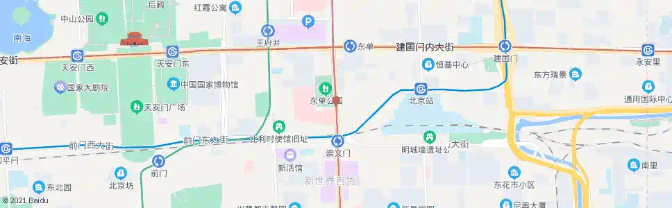 北京崇文门内_公交站地图_北京公交_妙搜公交查询2025