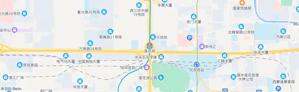 北京莲花桥站_公交站地图_北京公交_妙搜公交查询2025