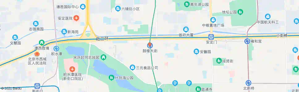 北京鼓楼桥南_公交站地图_北京公交_妙搜公交查询2025