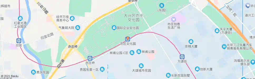 北京亦庄文化园站_公交站地图_北京公交_妙搜公交查询2025