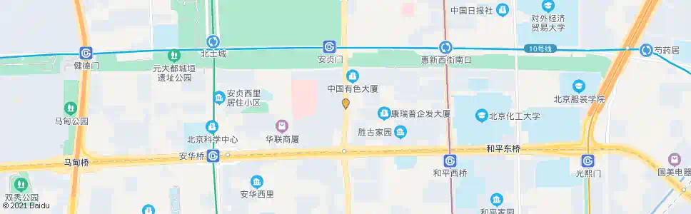 北京安贞里_公交站地图_北京公交_妙搜公交查询2025